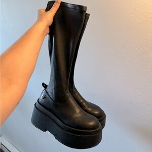 naked wolfe stretch platform heels